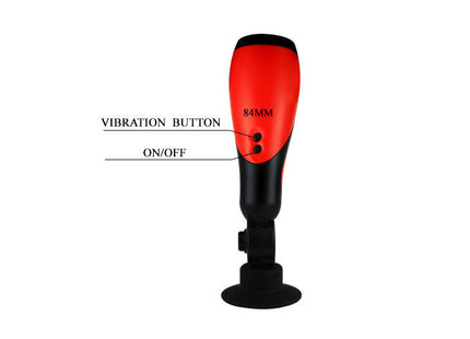 Roter und schwarzer handvibrator von BAILE mit ergonomischem design und 30V adapter für orale anwendung