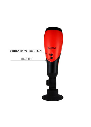 Roter und schwarzer handvibrator von BAILE mit ergonomischem design und 30V adapter für orale anwendung