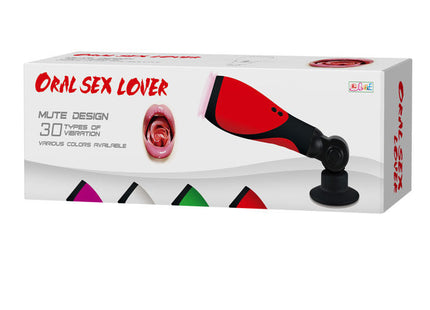 Baile oral sex lover 30v adapter oraler sex stimulierer in rot und schwarz mit 30 vibrationsarten und lautlosem design