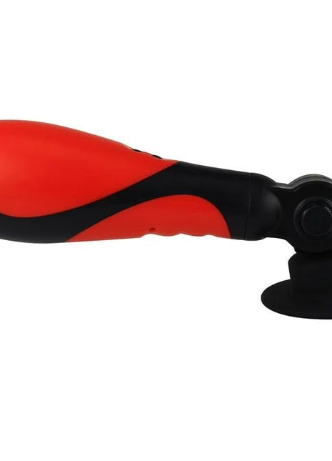 Baile oral sex lover 30v ergonomischer griff in rot und schwarz mit saugnapfbasis und adapter