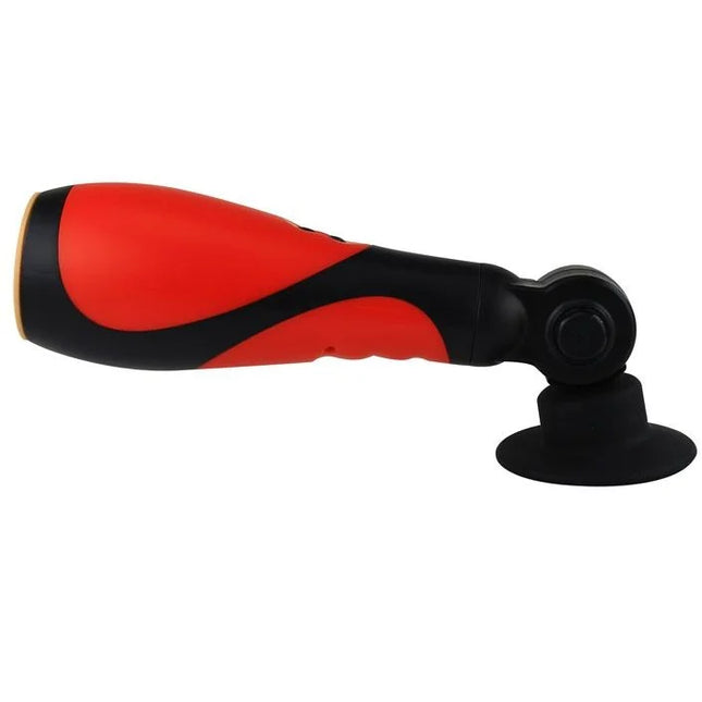 Baile oral sex lover 30v ergonomischer griff in rot und schwarz mit saugnapfbasis und adapter
