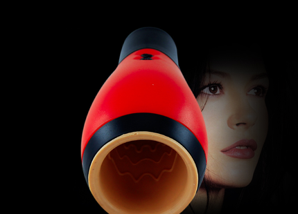 Baile oral sex lover 30v mit adapter rotes und schwarzes plastikspielzeug mit beigem innenraum und kleinem logo
