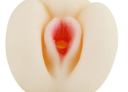 Creamfarbener silikon pleasure toy mit weicher blütenblattstruktur und rosa-rotem innenbereich baile passion ii lady masturbator 3 dimensional