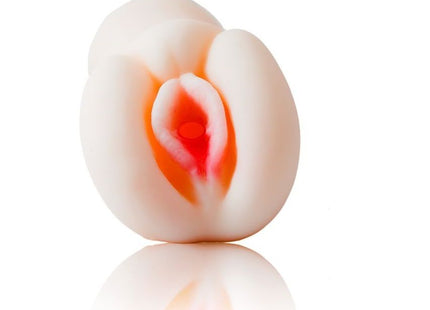 Baile passion ii lady masturbator aus geschmeidigem offwhite silikon mit weichem pfirsichfarbenem innenleben und roten akzenten
