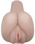 Ein realistischer, hautfarbener silikon-analplug mit glatter, anatomisch detaillierter oberfläche und subtilem rosa schimmer im produkt baile passion lady 3d vagina masturbator