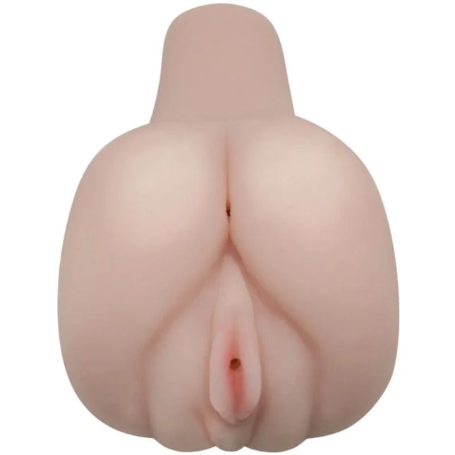 Ein realistischer, hautfarbener silikon-analplug mit glatter, anatomisch detaillierter oberfläche und subtilem rosa schimmer im produkt baile passion lady 3d vagina masturbator
