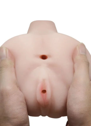 Realistischer fleischfarbener silikon analplug mit zentralem loch und strukturierter oberfläche von baile passion lady 3d vagina masturbator