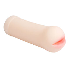Beige silikon phallusförmiger masturbator mit realistischen rosa lippen von baile passion lady mund masturbator