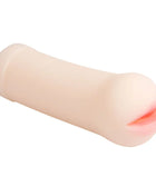Beige silikon phallusförmiger masturbator mit realistischen rosa lippen von baile passion lady mund masturbator