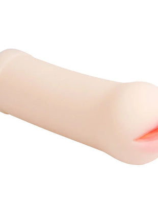 Beige silikon phallusförmiger masturbator mit realistischen rosa lippen von baile passion lady mund masturbator