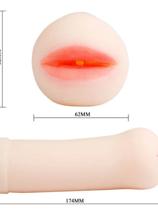 Baile passion lady mund masturbator in pfirsichfarbenem silikon mit realistischem lippen design und orange getöntem innenraum