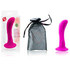Hellrosa silikon dildo von pretty love mit verpackung und schwarzem mesh aufbewahrungsbeutel unisex saugstecker
