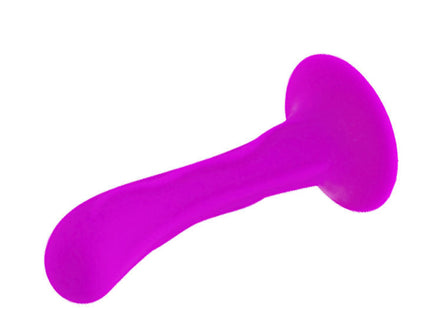 Vibranter lila silikon analplug mit glatten abgerundeten enden und konischem design von baile passion starker saugstecker unisex