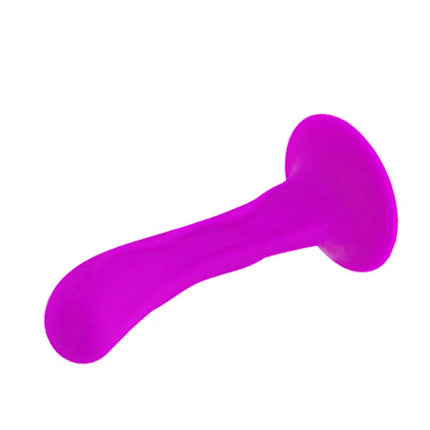 Vibranter lila silikon analplug mit glatten abgerundeten enden und konischem design von baile passion starker saugstecker unisex