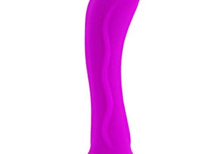 Vibranter magentafarbener silikon analplug mit glatter, welliger oberfläche und abgerundetem fuß von baile passion starker saugstecker unisex