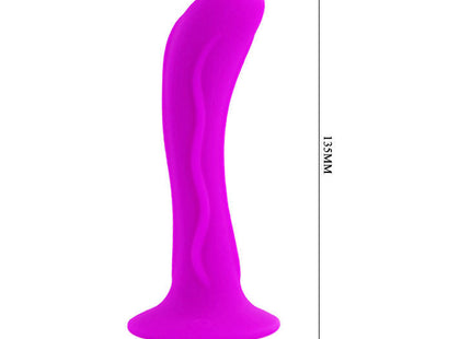 Vibranter magentafarbener silikon analplug mit glatten ergonomischen konturen und angestellter basis von baile passion starker saugstecker unisex