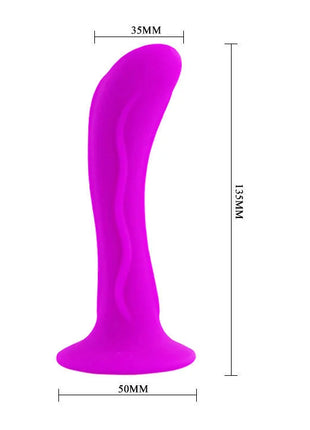 Vibranter magentafarbener silikon analplug mit glatten ergonomischen konturen und angestellter basis von baile passion starker saugstecker unisex