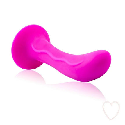 Vibranter pinker silikon analplug mit glattem, gebogenem design und abgerundetem sockel von baile passion starker saugstecker unisex