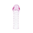 Baile penis extender cover klarer silikon dildo mit rosa getöntem kopf und diamantmusterstruktur