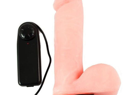 Pink silikon penis love clone dong mit vibrator und schwarzer fernbedienung von baile, frontansicht