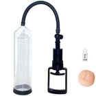 Baile penis vakuumsystem mit schwarzem und klarem glas, flexiblem schlauch, griff und basis zur penisvergrößerung