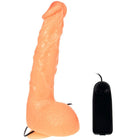 Peachfarbener silikon-dildo mit realistischem vibrationsgefühl und schwarzem batteriepack von BAILE