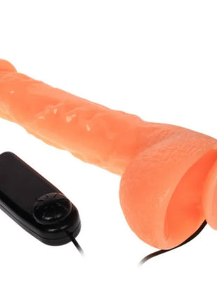 Orange silikon vibrator dildo mit realistischer vibrationsgefühl und schwarzer fernbedienung von baile