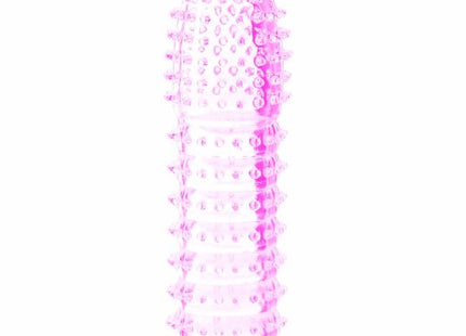 Baile penishülle mit reizpunkten rosa 14 cm zeigt eine rosa transparente kondomhülle mit erhabenen rundlichen punkten