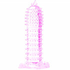 Baile penishülle mit reizpunkten rosa 14 cm zeigt eine rosa transparente kondomhülle mit erhabenen rundlichen punkten