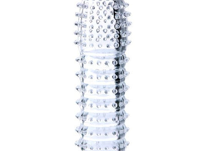 Baile transparente silikon penishülle 14 cm mit erhabenen kreisförmigen punkten und kleinen stacheln