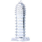 Baile transparente silikon penishülle 14 cm mit erhabenen kreisförmigen punkten und kleinen stacheln