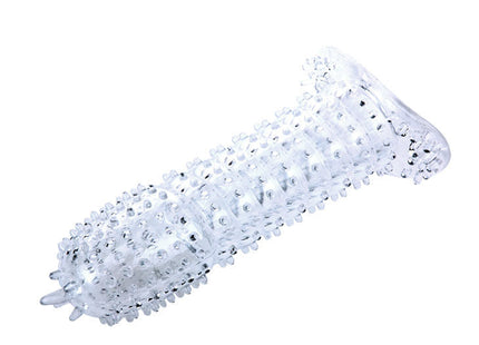 Baile transparente silikon penishülle 14 cm mit erhabenen reizpunkten und strukturierter oberfläche