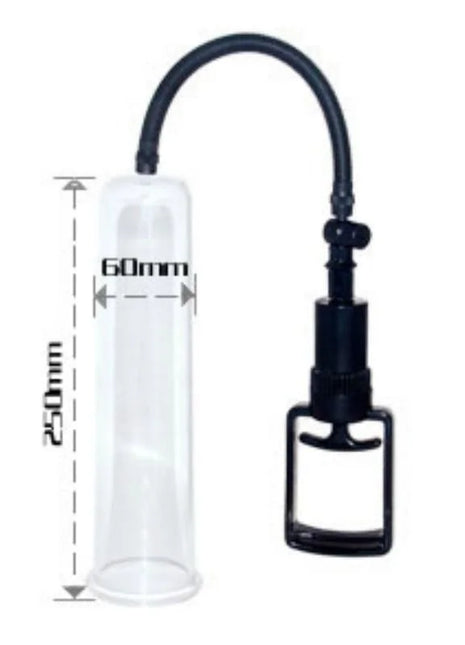 Baile penivergrößerung penis vakuumsystem 25 cm mit klarem glasvakuumpumpe schwarzem griff und schlauch 250 mm hoch