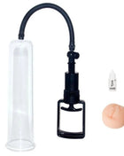 Baile penisvergrößerung vakuumsystem 25 cm schwarz und transparent mit flexiblem schlauch und griff auf basis