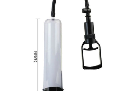 Baile penisvergrößerungssystem mit vibration schwarzer und transparenter vakuumpumpe mit flexiblem schlauch und griff