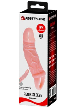 Rosa tpr penisverlängerungshülle mit gurt 13,5 cm in einer pretty love markenbox