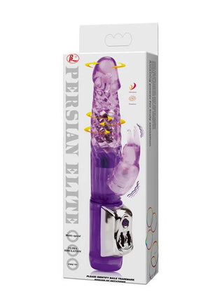 Lila translucent silikon vibriert toy mit silberner metallbasis und bedienfeld baile persischer elite kaninchen