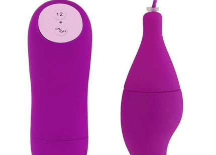 Lila silikonfernbedienung und vibrator mit ergonomischem rundem design von baile pleasure shell12