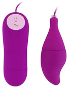 Lila silikonfernbedienung und vibrator mit ergonomischem rundem design von baile pleasure shell12