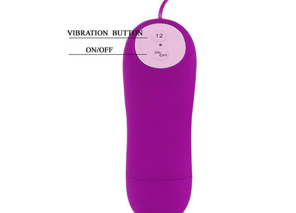 Lila silikon-vibrationsgerät baile pleasure shell12 mit abgerundetem kopf und vibrationskontrolldrehknopf