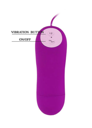 Lila silikon-vibrationsgerät baile pleasure shell12 mit abgerundetem kopf und vibrationskontrolldrehknopf