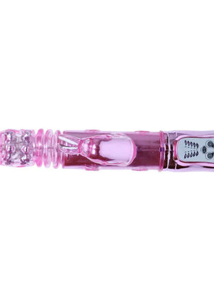 Baile pochender bunny pink rampant rotator pink durchsichtiger vibrierender stift mit klarem strukturiertem kopf und bedienfeld
