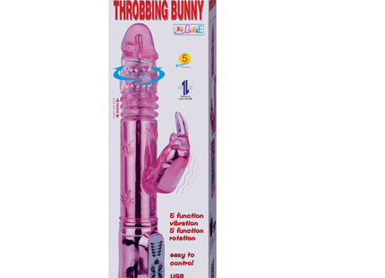 Pink transparenter plastik vibrator hase mit fernbedienung und usb ladeanschluss von baile pochender bunny pink rampant rotator