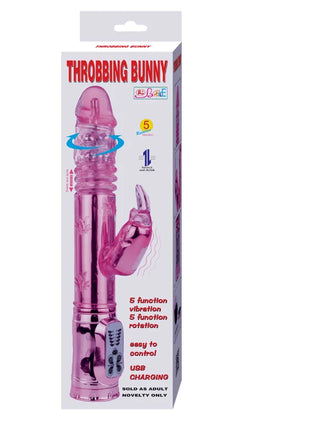 Pink transparenter plastik vibrator hase mit fernbedienung und usb ladeanschluss von baile pochender bunny pink rampant rotator