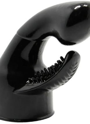Schwarzer glänzender plastikklauenaufsatz mit gezahnten zähnen für baile power head massagepunkt stimulation und klitoris