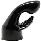 Schwarzer glänzender silikonaufsatz handform mit scharfen zähnen für baile power head massagergy stimulation