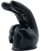 Shiny schwarzes keramikdesign handskulptur peace zeichen als austauschbarer kopf für handdesign massager