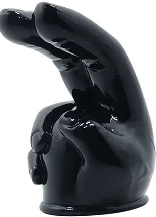 Shiny schwarzes keramikdesign handskulptur peace zeichen als austauschbarer kopf für handdesign massager