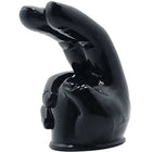 Shiny schwarzes keramikdesign handskulptur peace zeichen als austauschbarer kopf für handdesign massager