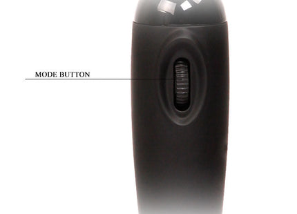 Schwarzes plastik-handgerät baile power kraftvolles kompaktes massager mit strukturiertem modusknopf an der seite